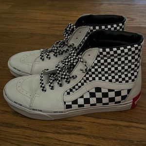 Vans Sk8 Hi black and white checkered vans